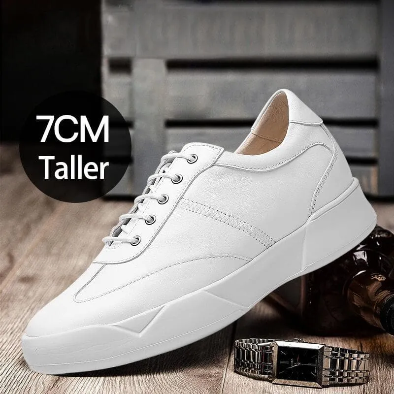 7 CM / 2.76 Inches CMR CHAMARIPA Casual Tall Men Shoes Leather Elevator Shoes for Men