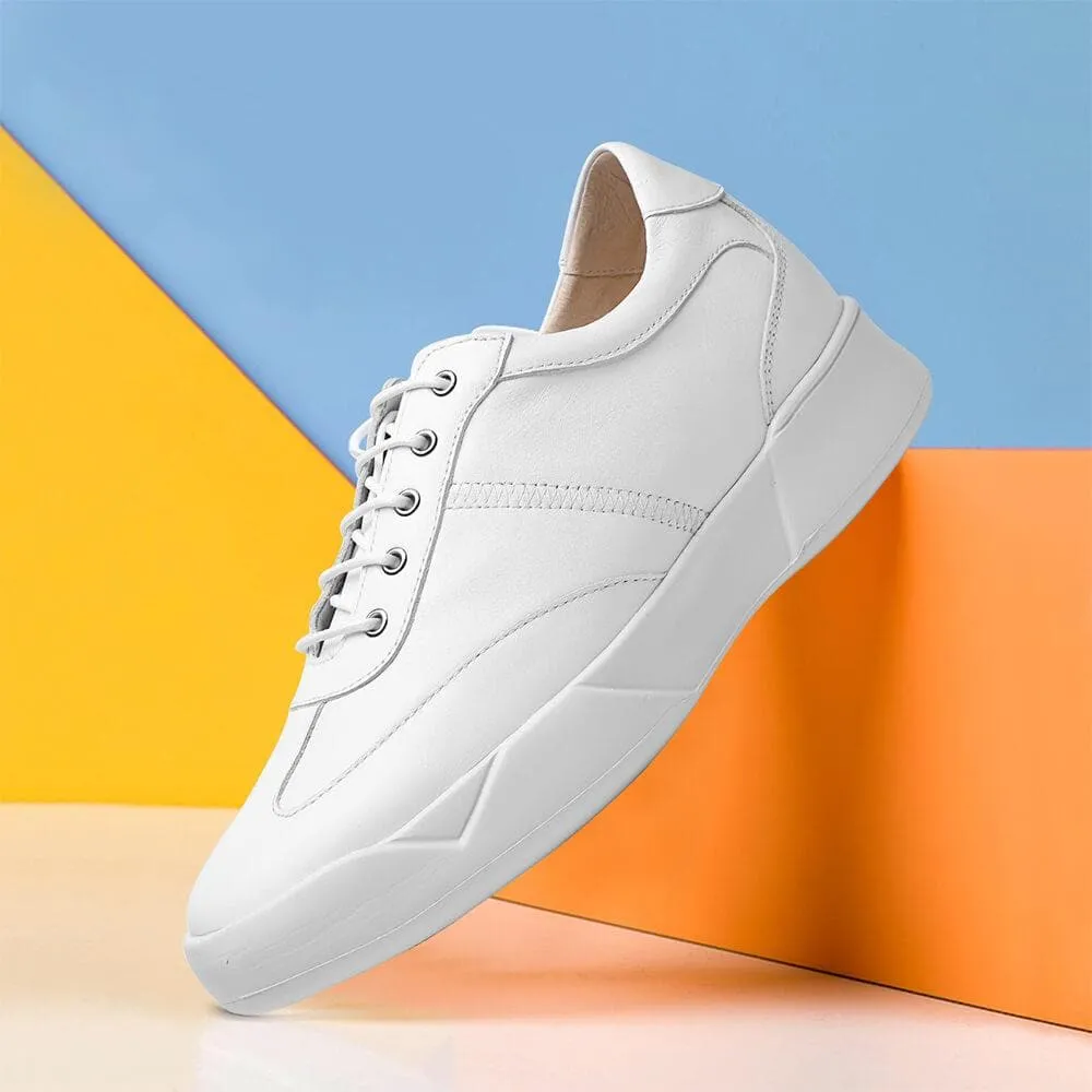 7 CM / 2.76 Inches CMR CHAMARIPA Casual Tall Men Shoes Leather Elevator Shoes for Men
