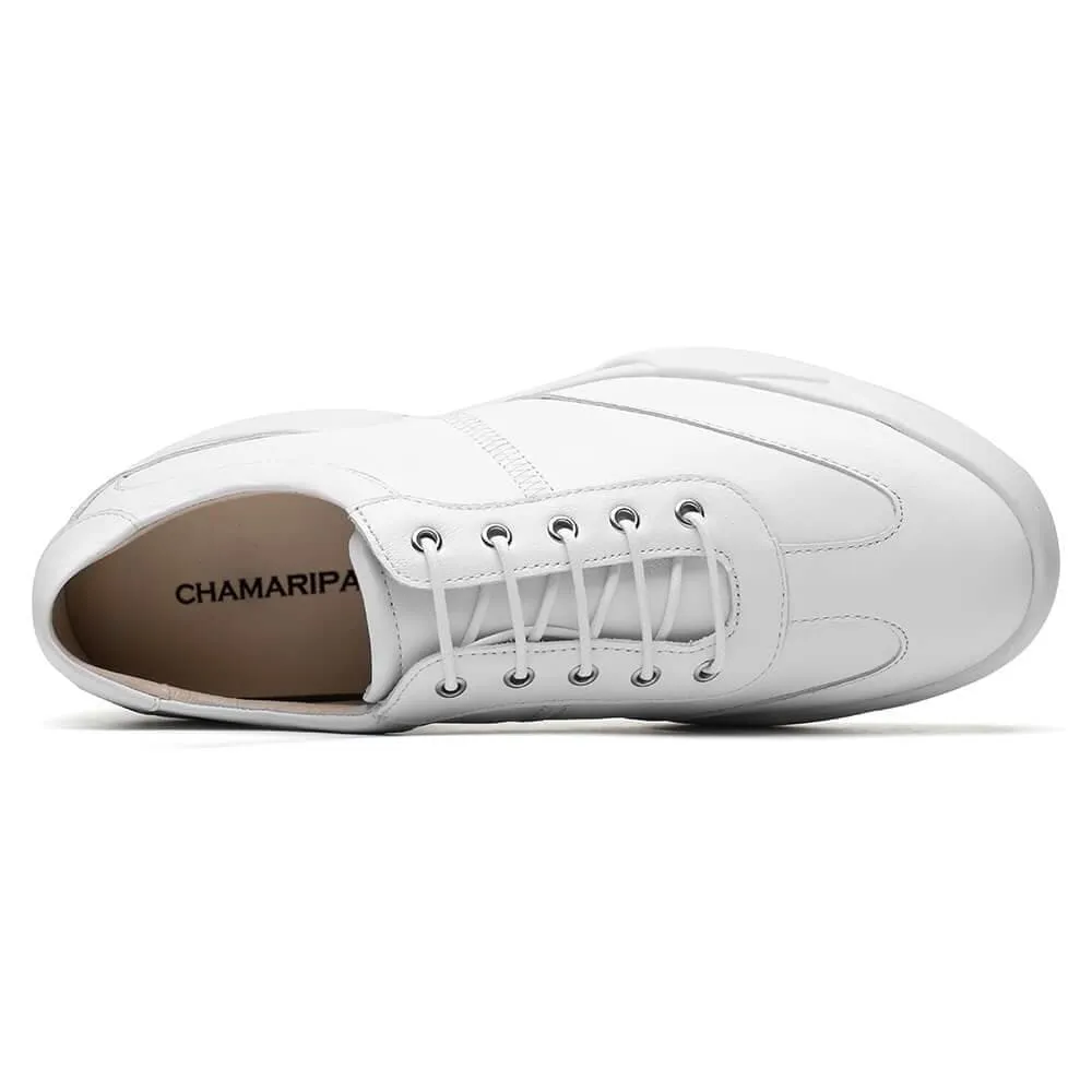 7 CM / 2.76 Inches CMR CHAMARIPA Casual Tall Men Shoes Leather Elevator Shoes for Men