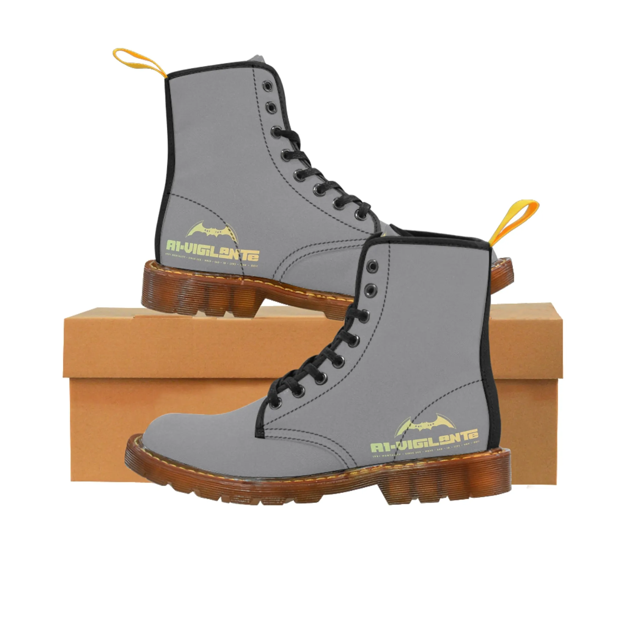 A1- Vigilante Grey Canvas Boots