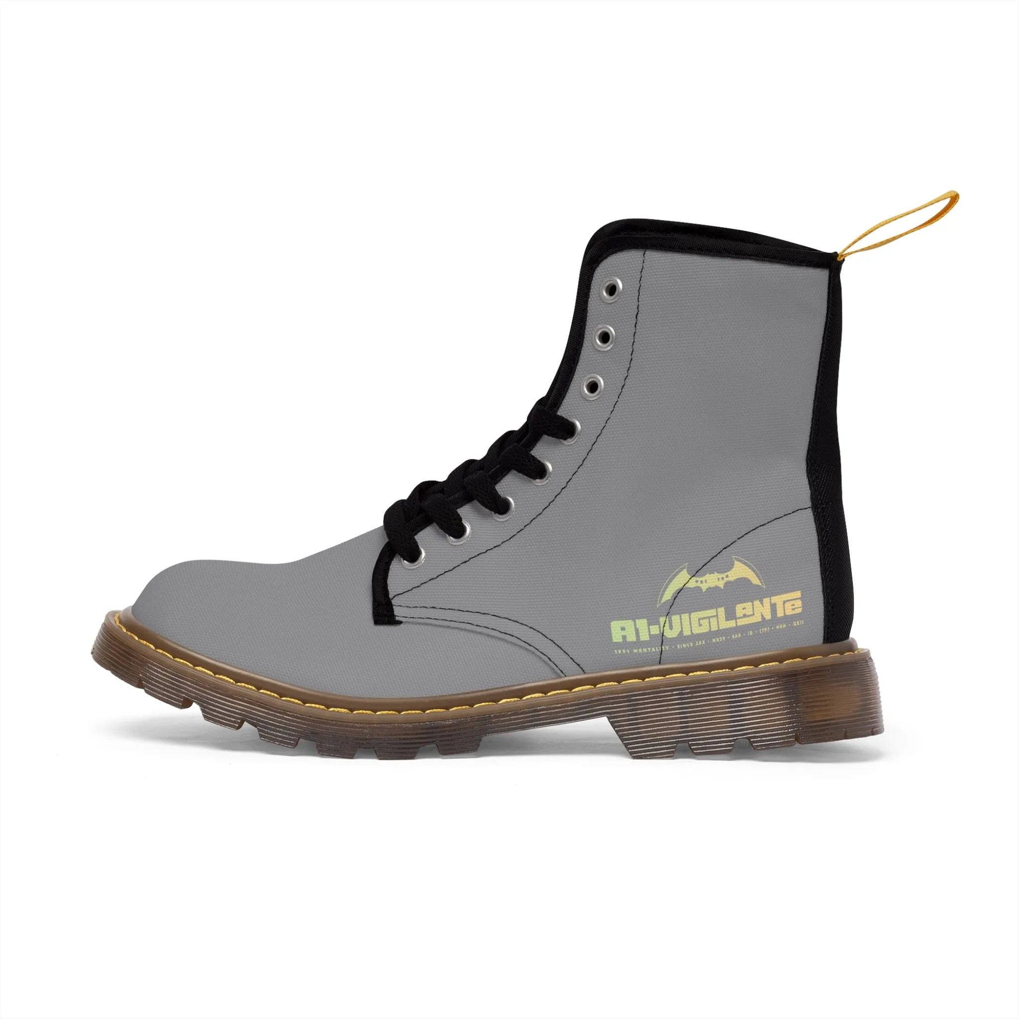 A1- Vigilante Grey Canvas Boots