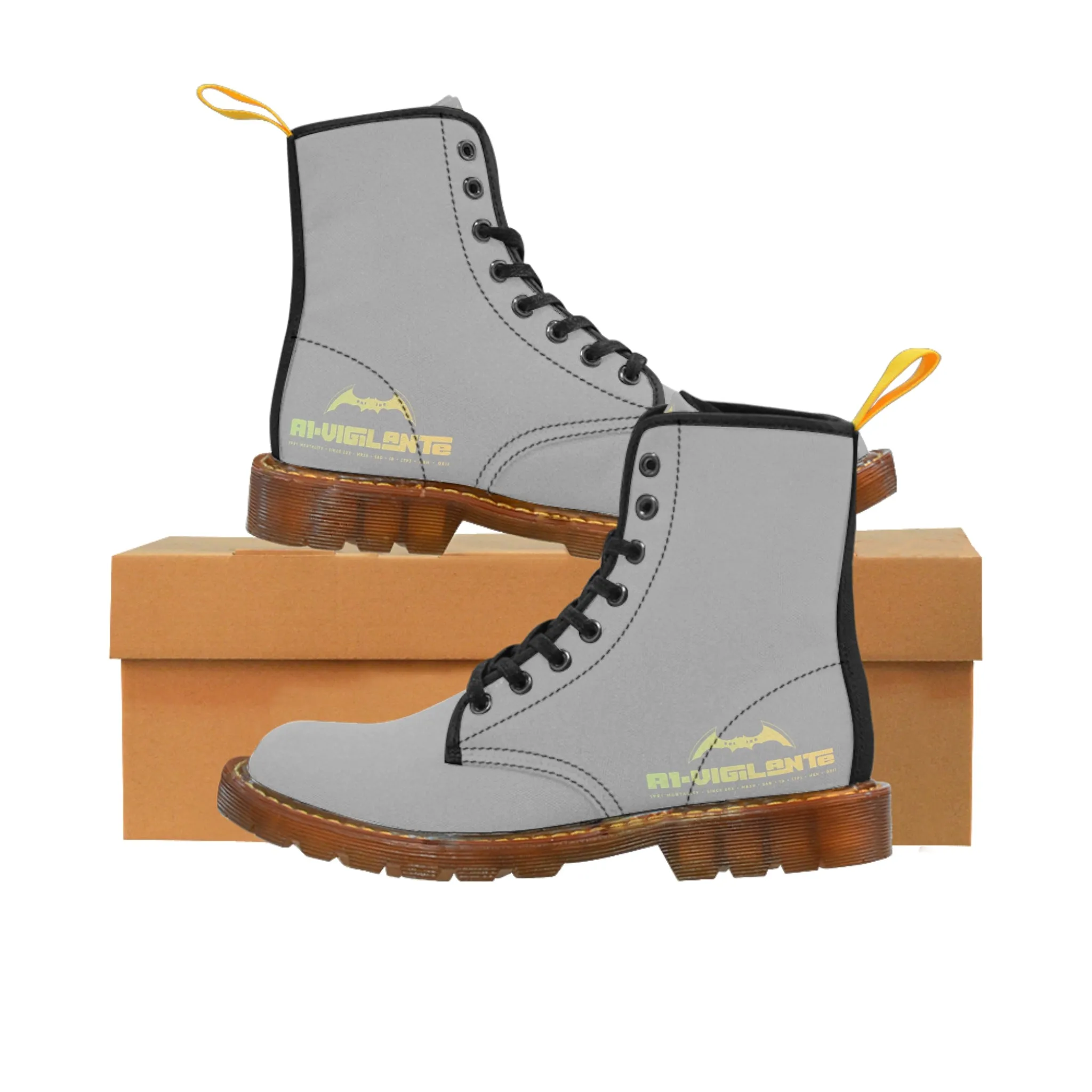 A1- Vigilante light Grey Canvas Boots