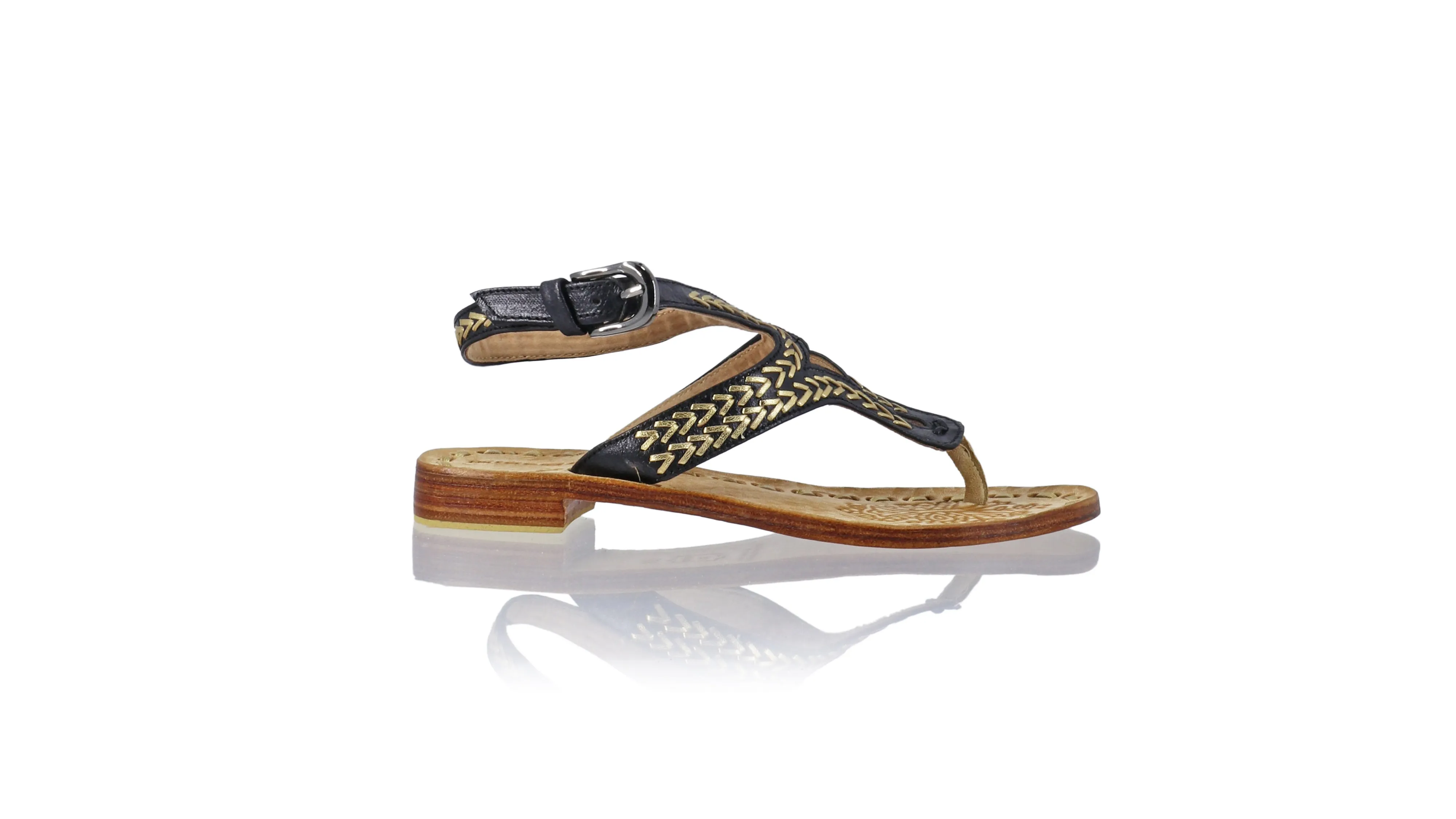 Agra 20mm Flat - Black & Gold