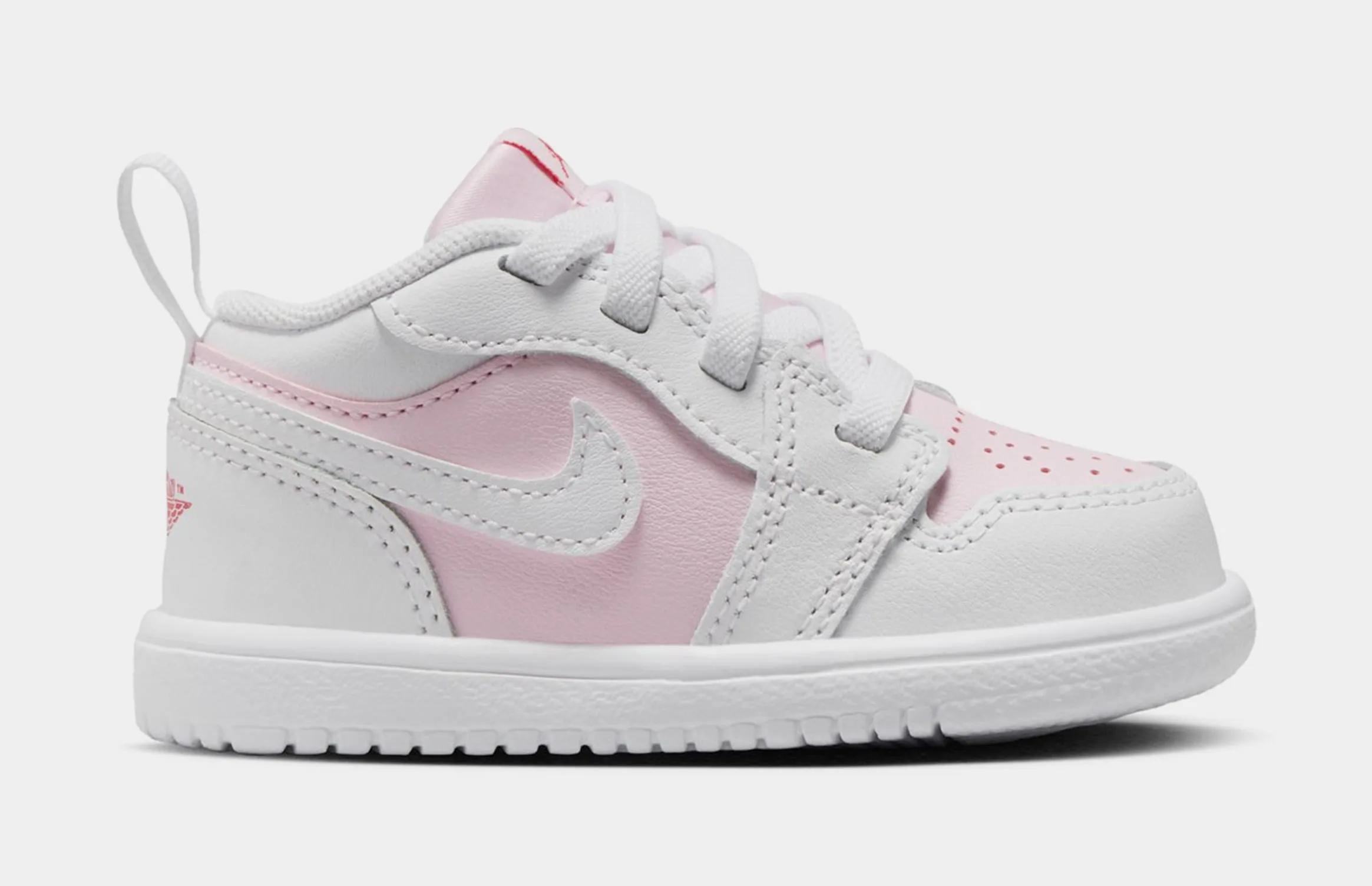 Air Jordan 1 Low Alt Infant Toddler Basketball Shoes (Pink Foam/White/Fire Red)