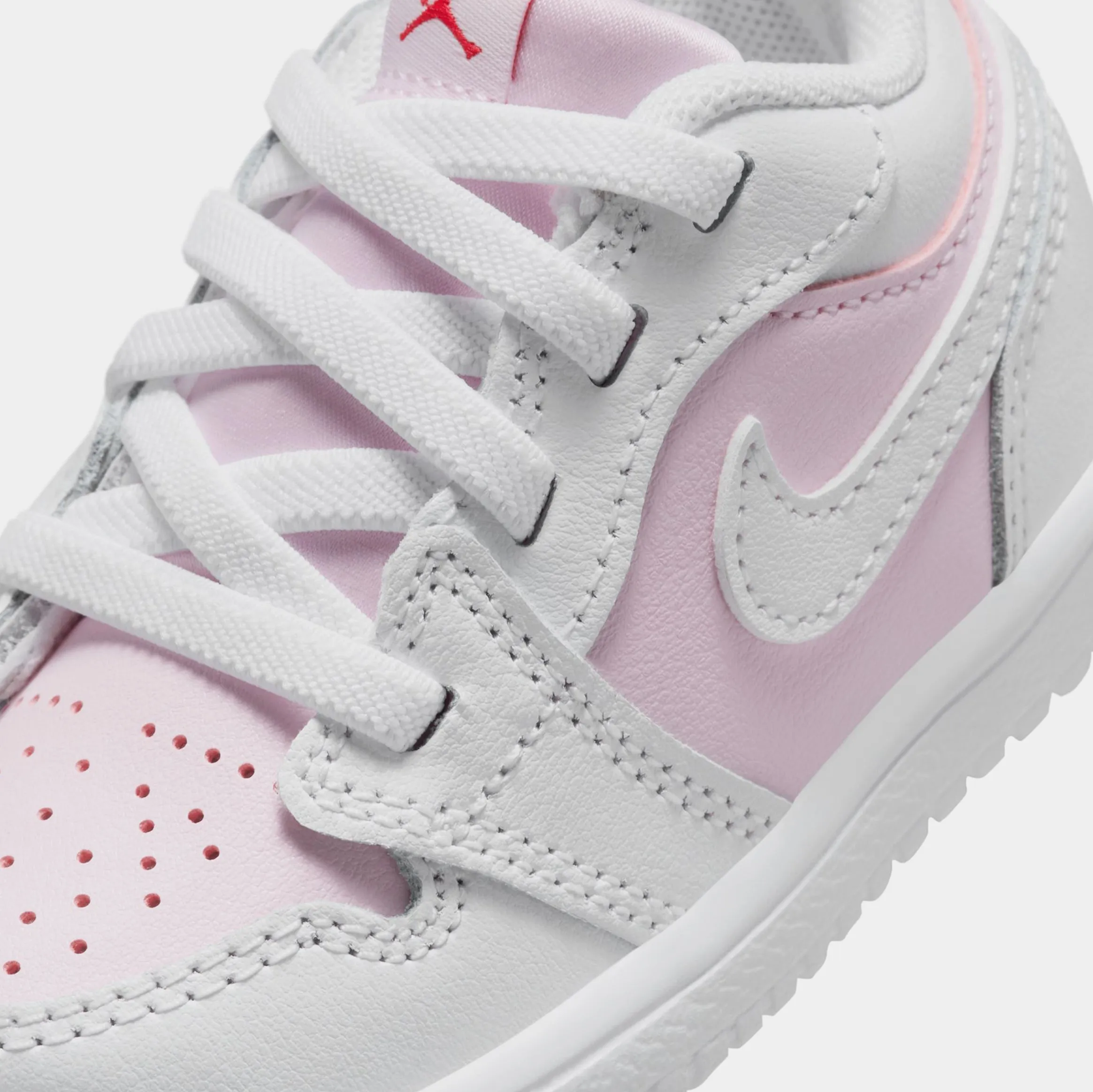 Air Jordan 1 Low Alt Infant Toddler Basketball Shoes (Pink Foam/White/Fire Red)