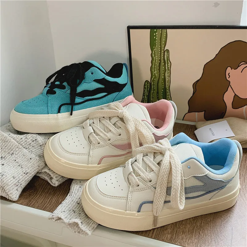 Amozae-Back To School Gifts Vintage Brushed Canvas Sneakers