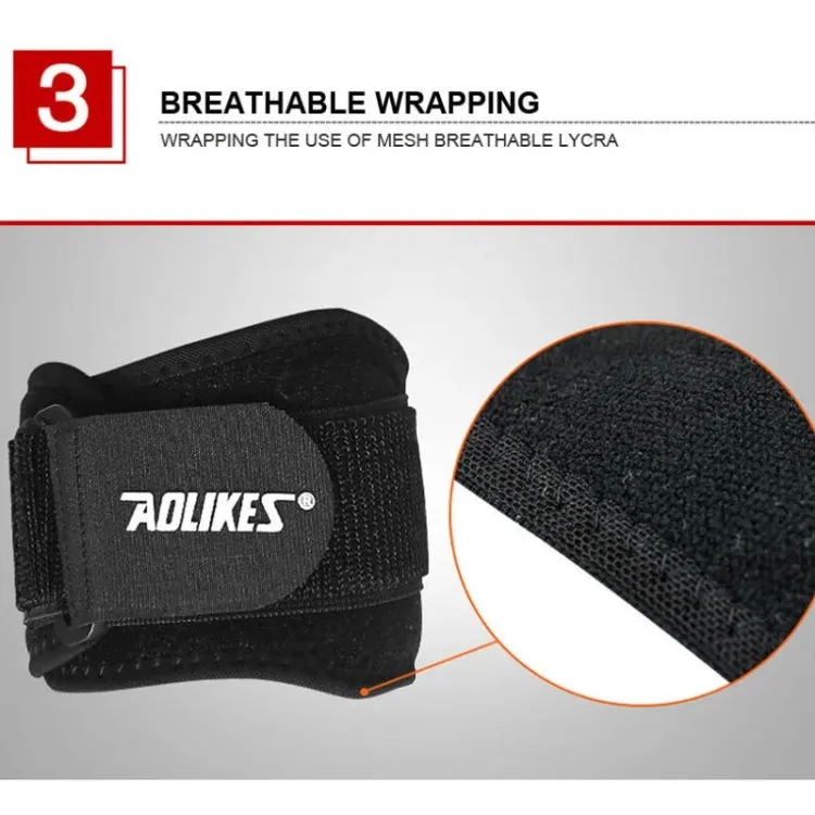 Aolikes  Adjustbale Tennis Elbow Support Guard Pads Compression Recovery Forearm Sleeve Band(Black)