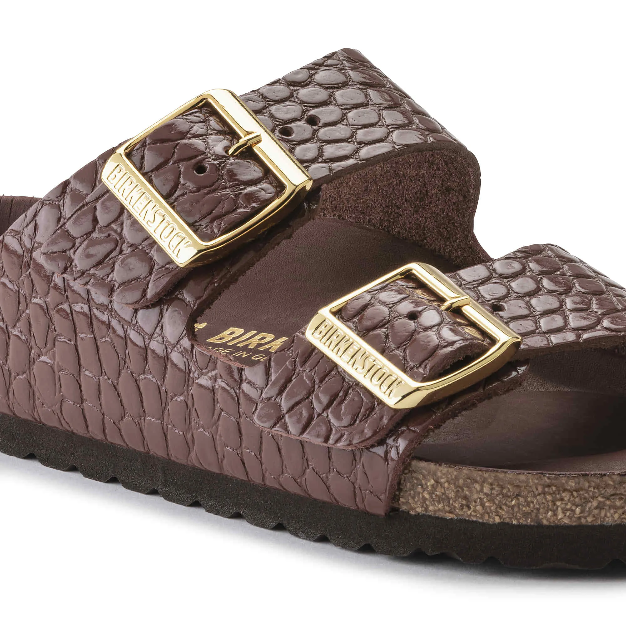 Arizona Rivet Logo Embossed Natural Leather