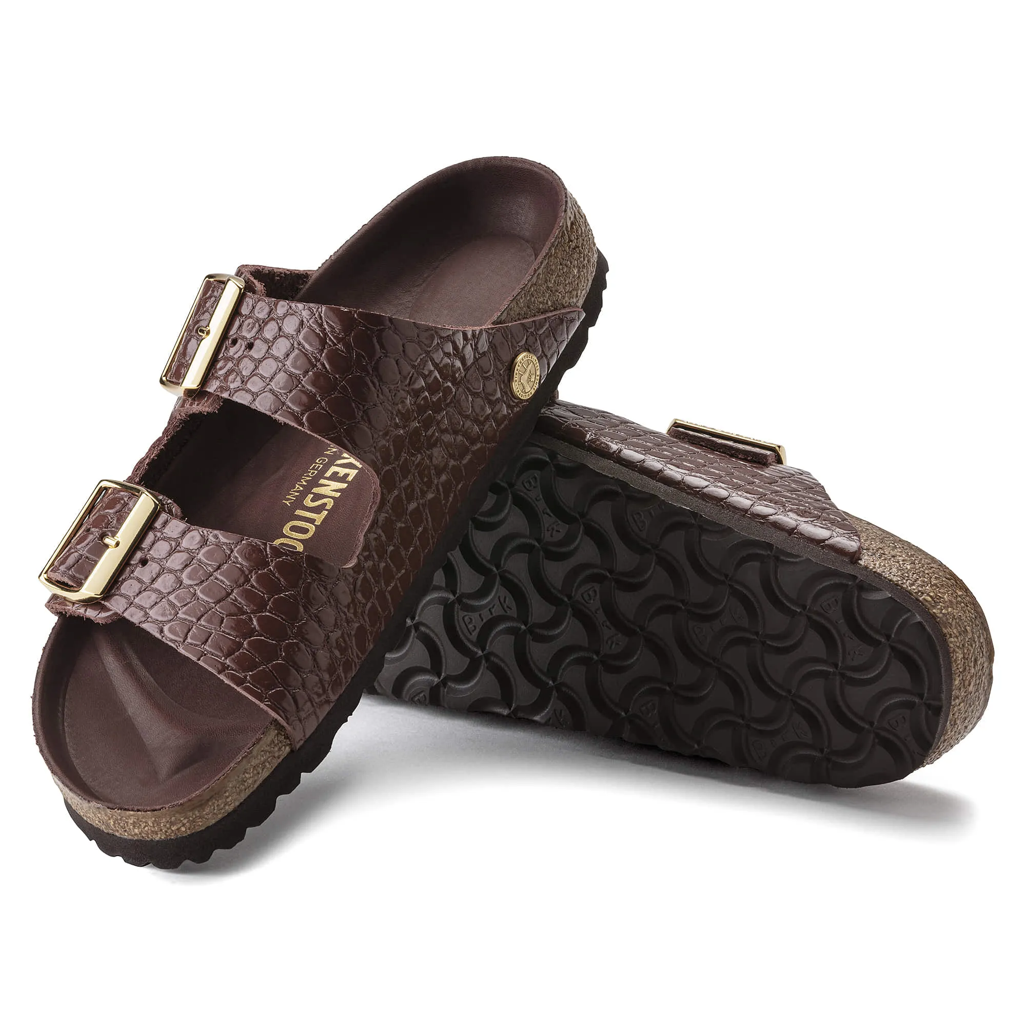 Arizona Rivet Logo Embossed Natural Leather