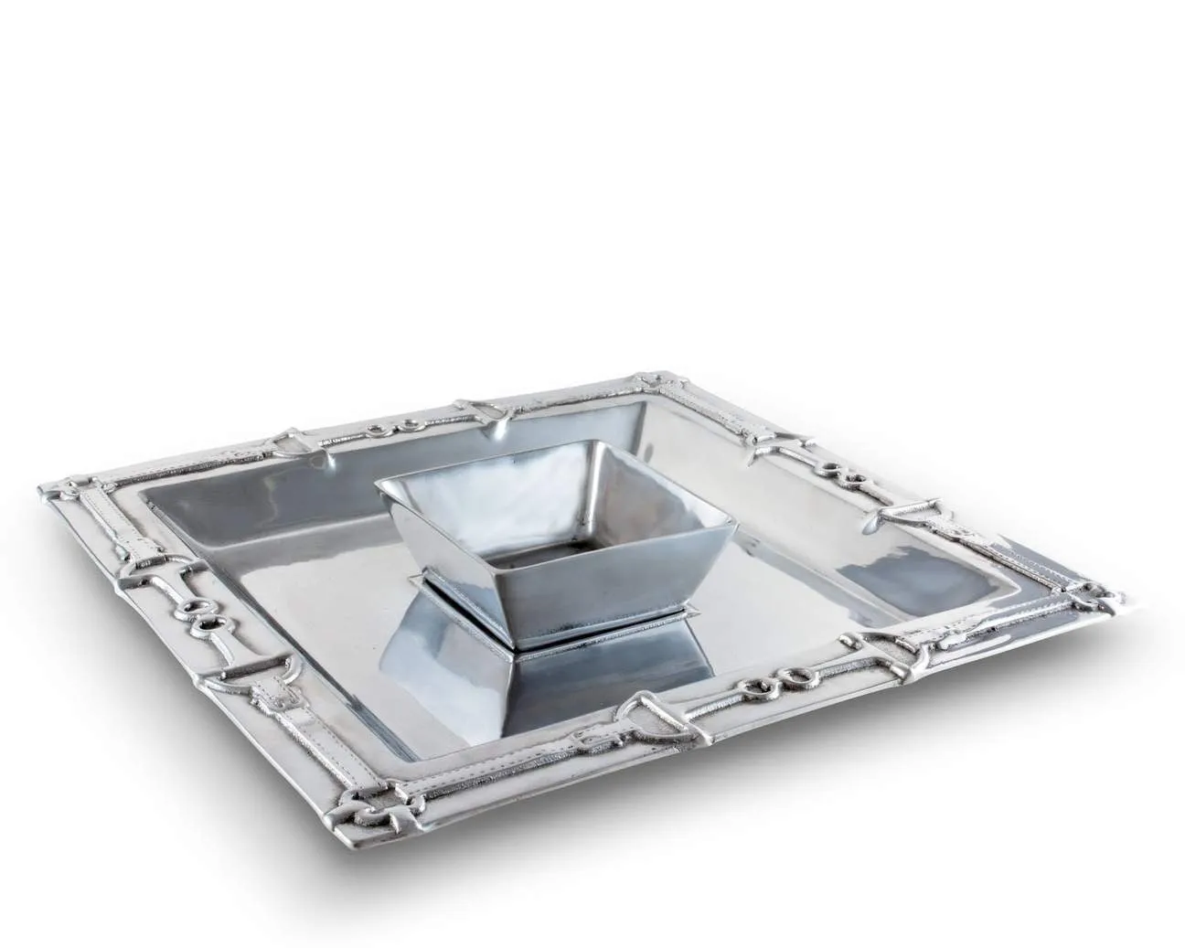 Arthur Court Equestrian Chip & Dip Tray