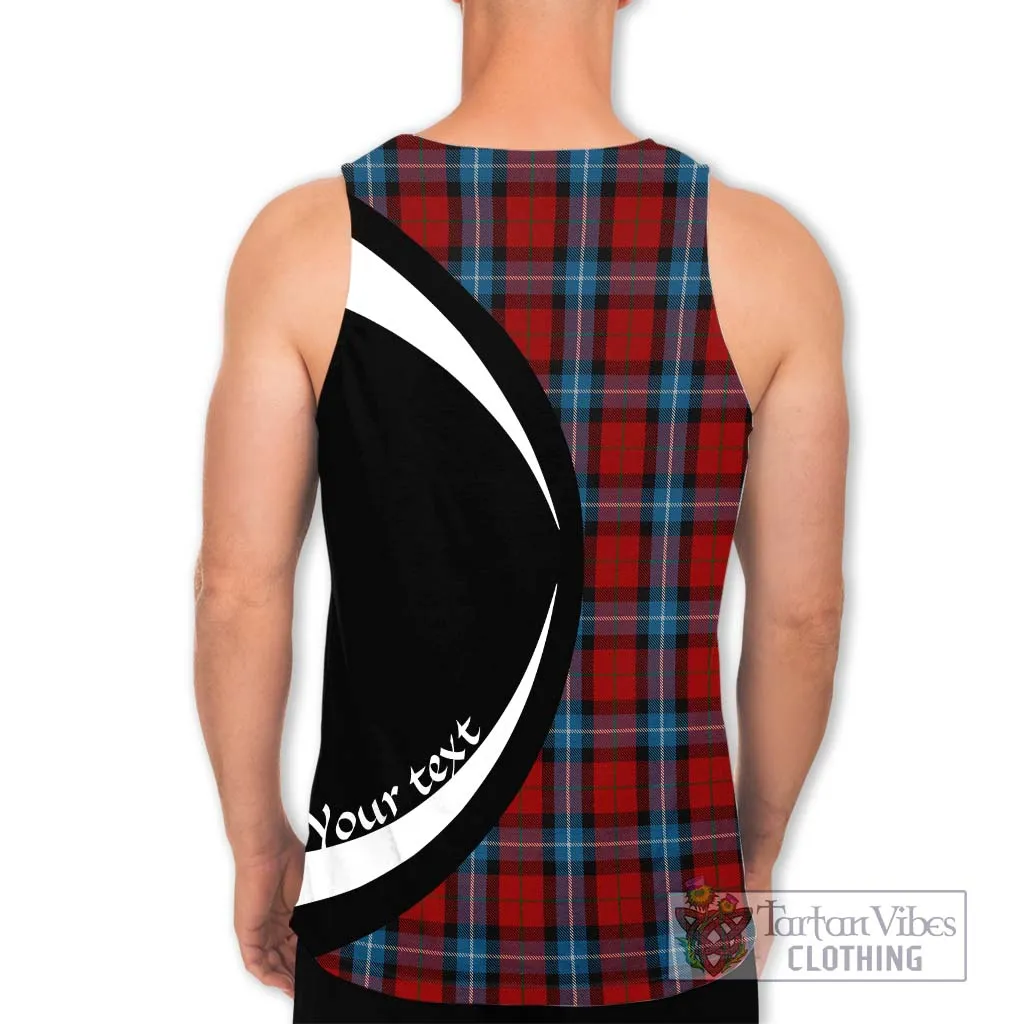 Baillie of Polkemmet Red Tartan Men's Tank Top with Family Crest Circle Style