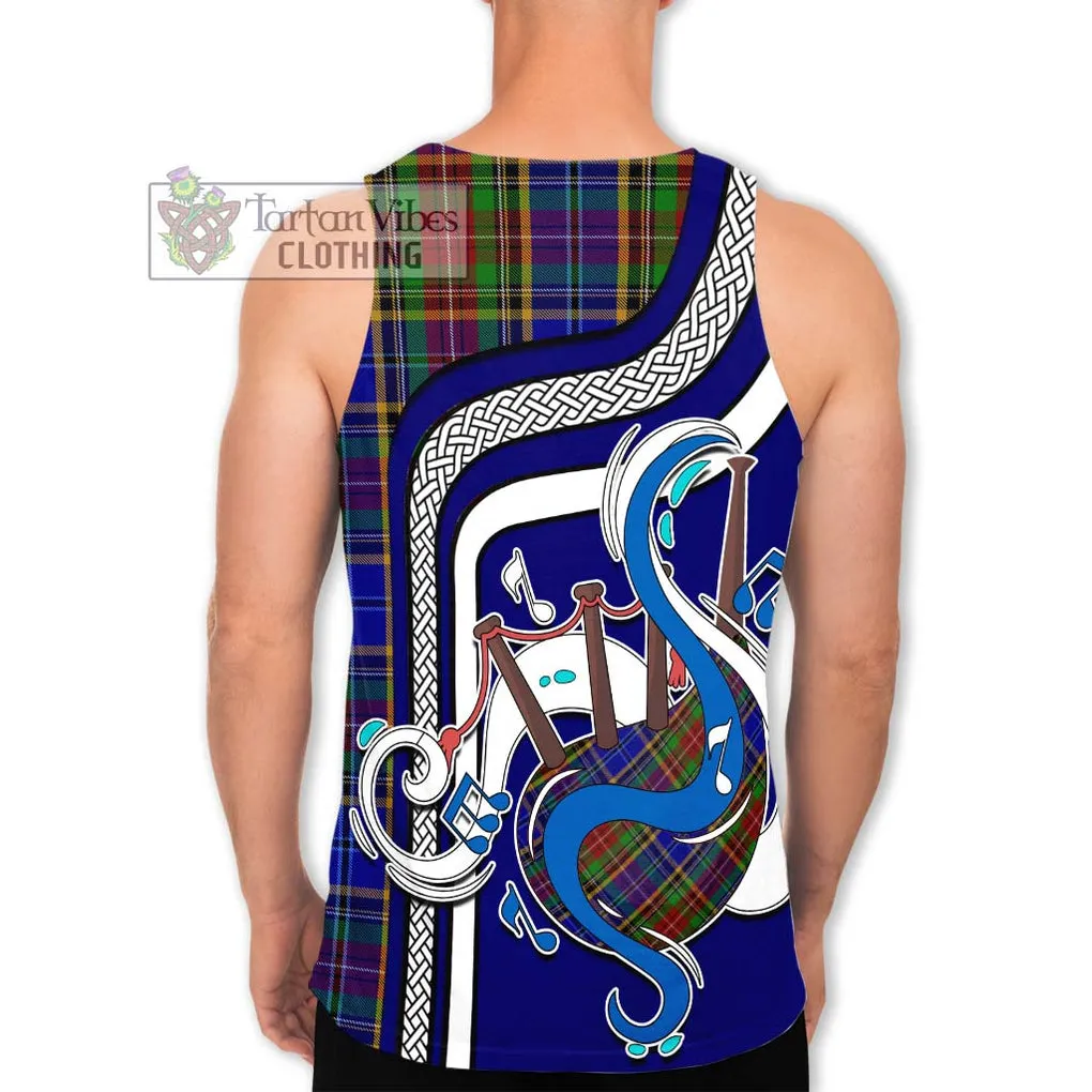Beattie Tartan Men's Tank Top with Epic Bagpipe Style