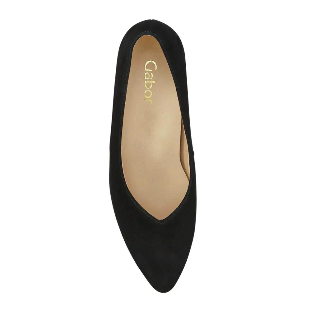 Block-Heeled Smart Leather Court Shoes - GAB41512 / 327 007