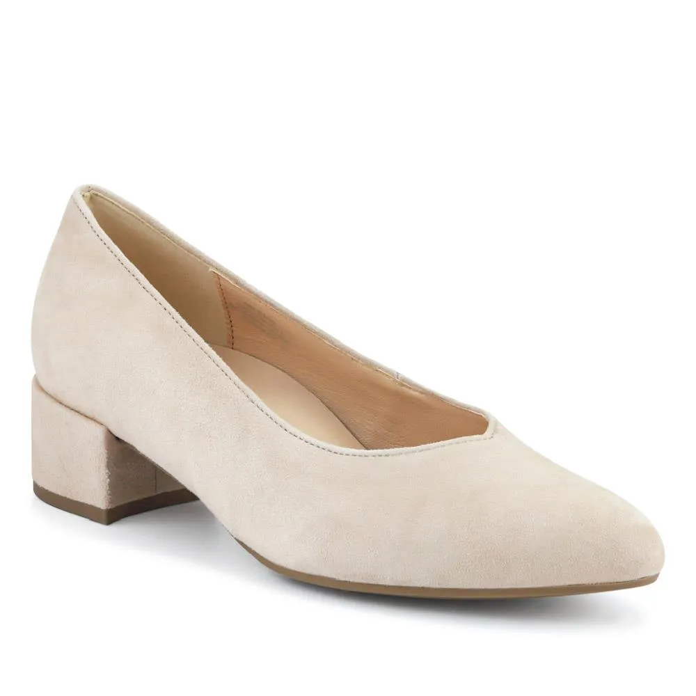 Block-Heeled Smart Leather Court Shoes - GAB41512 / 327 007