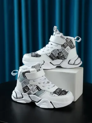 Boys Letter Graphic High Top Sneakers