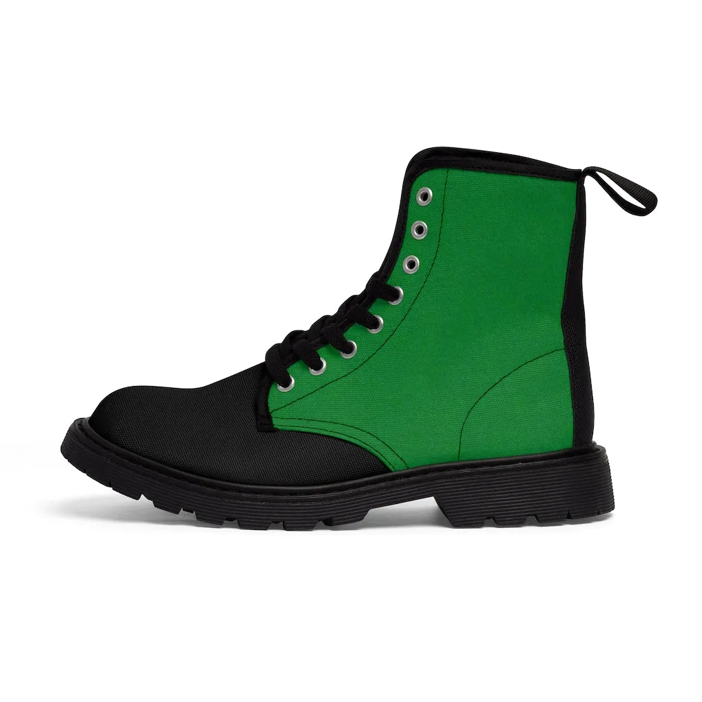 Canvas Boots AL BLUE DESIGNED ART ERD BLACK & GREEN