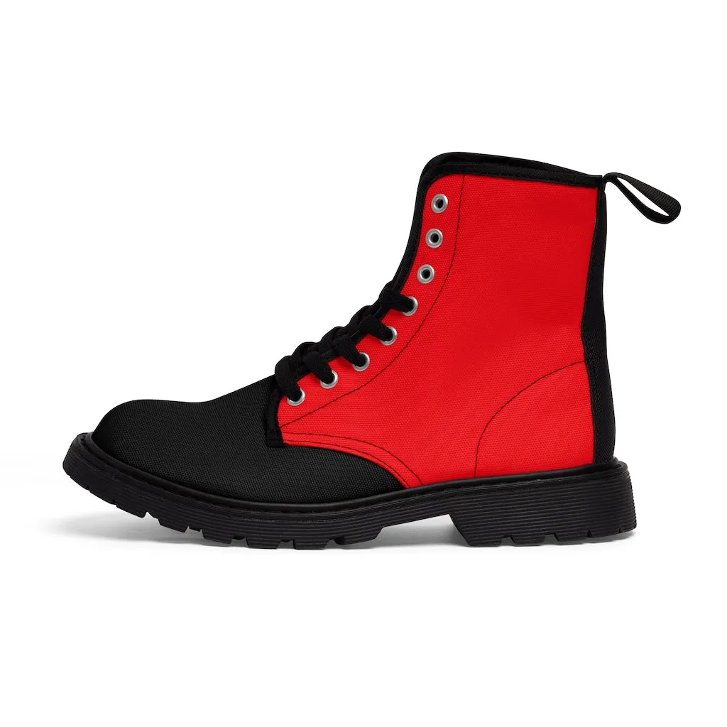 Canvas Boots AL BLUE DESIGNED ART ERD BLACK & GREEN