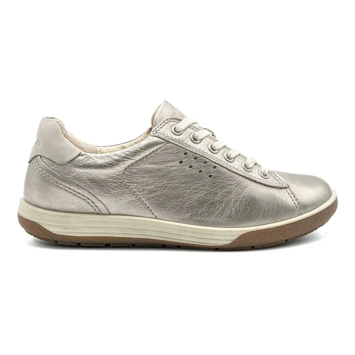 Ecco Low-Top Sneakers Leather Silver Colour For Women