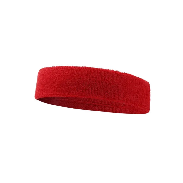 Enochle Sports Sweat-Absorbent Headband Combed Cotton Knitted Sweatband(Red)