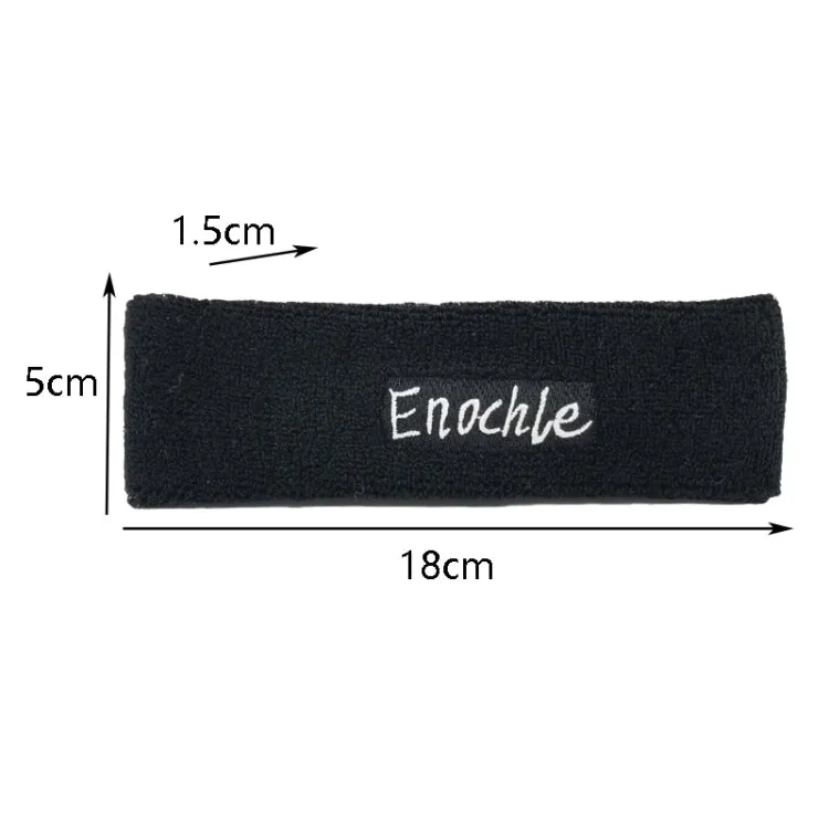 Enochle Sports Sweat-Absorbent Headband Combed Cotton Knitted Sweatband(Red)