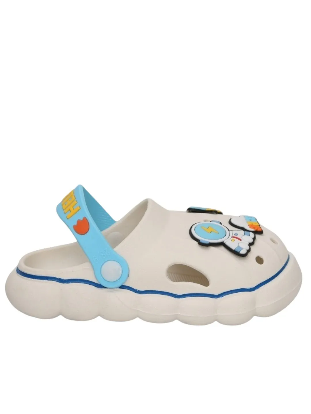 Galactic Explorer White Clogs for Kids - Space Adventure Collection
