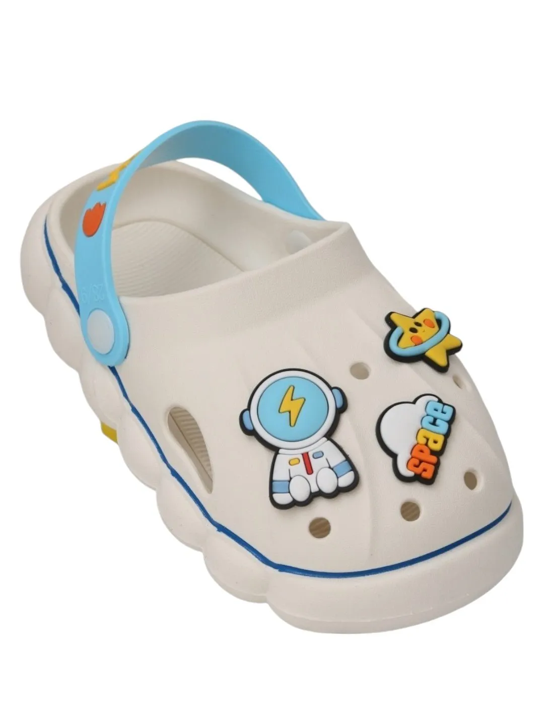 Galactic Explorer White Clogs for Kids - Space Adventure Collection