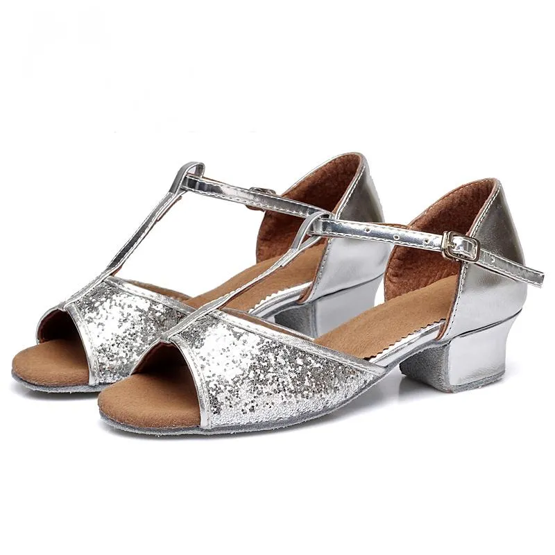 Girls  Sequin  Heels Latin With  Suede  Dance Shoes/Ballroom Shoes