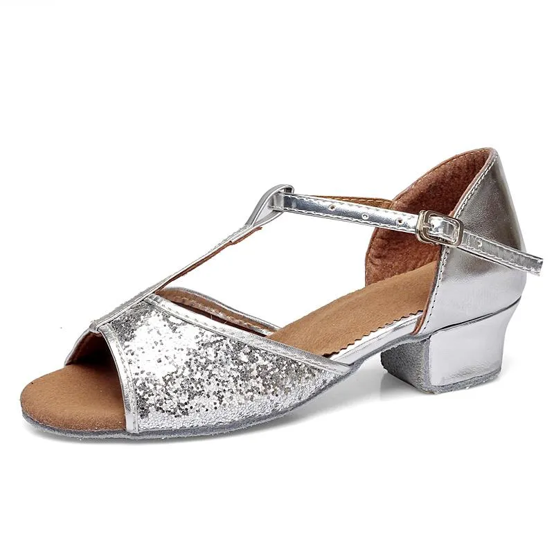 Girls  Sequin  Heels Latin With  Suede  Dance Shoes/Ballroom Shoes