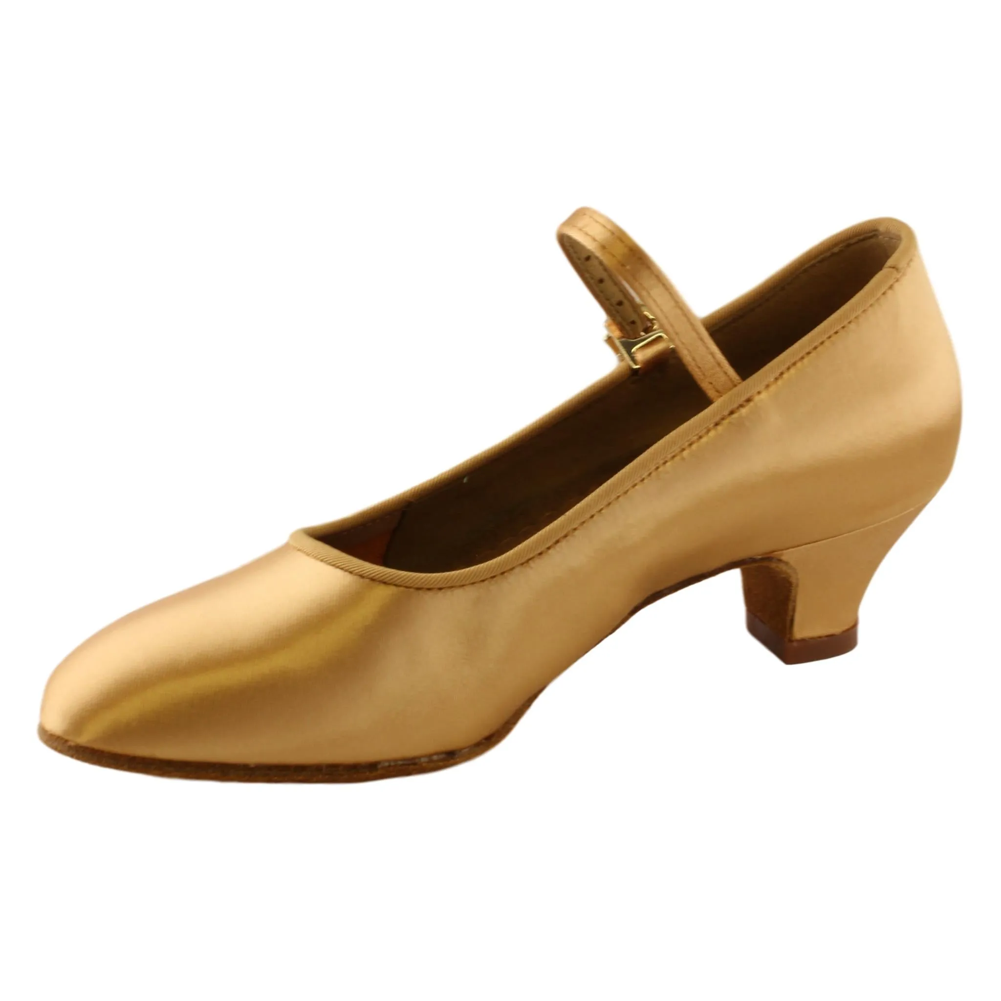 Girls' Standard Dance Shoes, Model 501, Heel Child I, Tan 2
