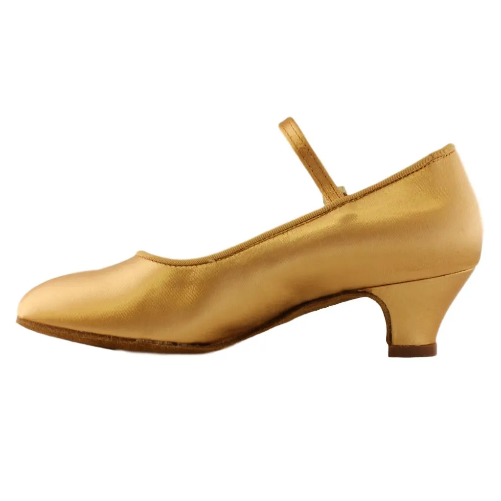 Girls' Standard Dance Shoes, Model 501, Heel Child I, Tan 2