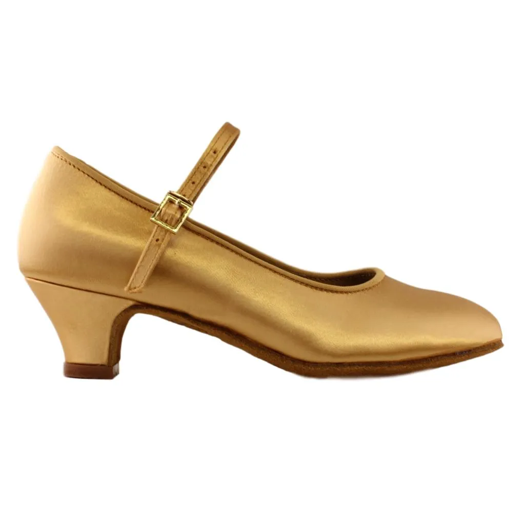 Girls' Standard Dance Shoes, Model 501, Heel Child I, Tan 2