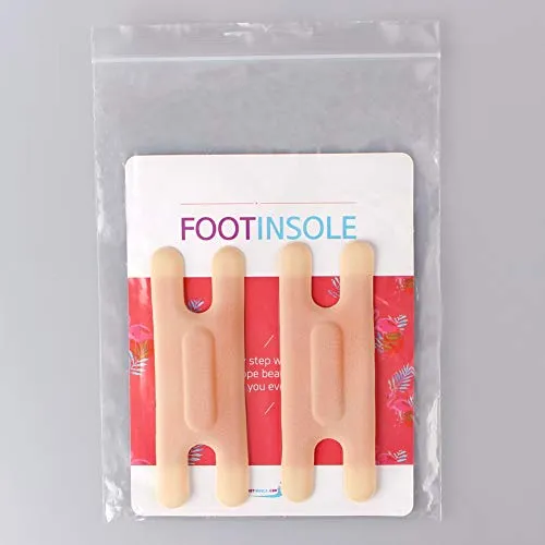Heel Cushion Pads, Reusable Self Adhesive Inserts and Grips, Foot Protector Liners (Beige)