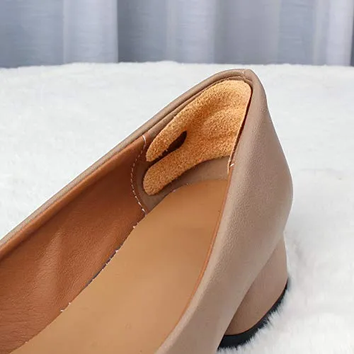 Heel Cushion Pads, Reusable Self Adhesive Inserts and Grips, Foot Protector Liners (Beige)