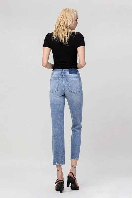 High Rise Crop Straight Jeans *Online Only*
