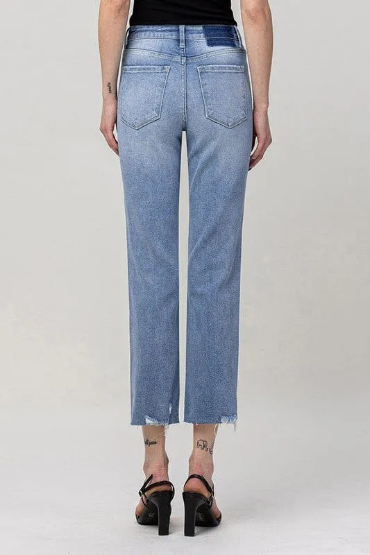 High Rise Crop Straight Jeans *Online Only*