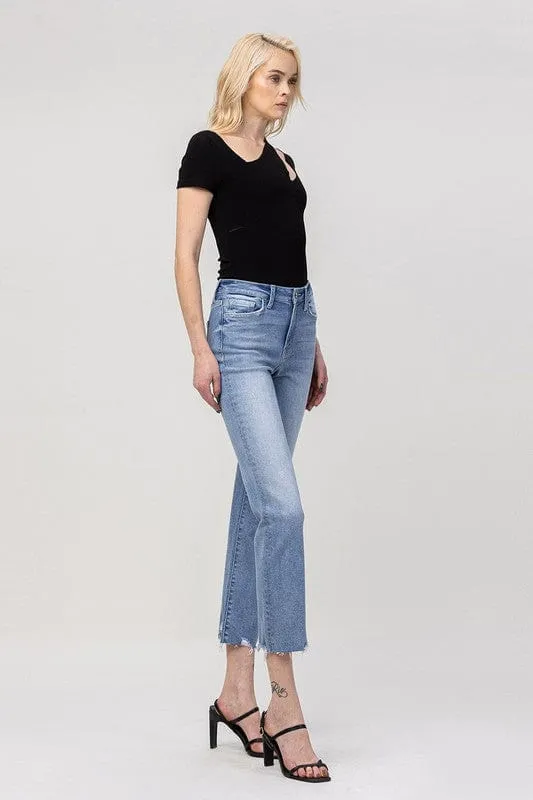 High Rise Crop Straight Jeans *Online Only*