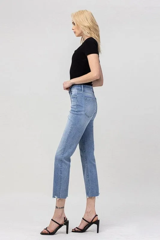 High Rise Crop Straight Jeans *Online Only*