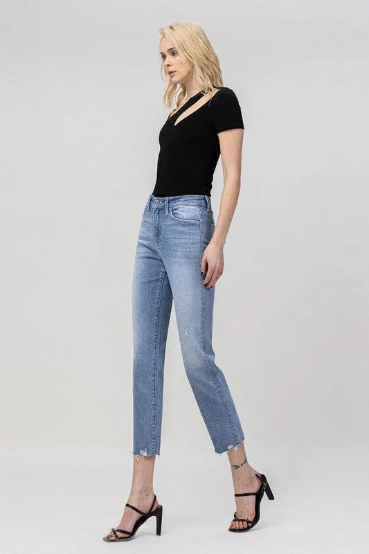High Rise Crop Straight Jeans *Online Only*
