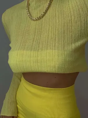 Instagram Style Early Autumn New Long Sleeved Mesh Perspective T-shirt Women's Solid Color High Neck Slim Fit Top F41716
