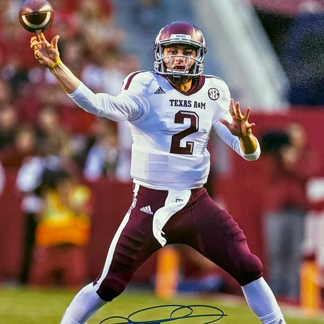 Johnny Manziel Signed Texas A&M Framed 16x20 Photo