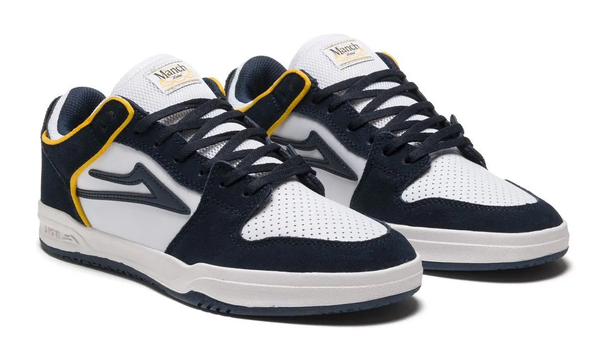 Lakai Telford Low Manch Skate Shoes - Navy / White