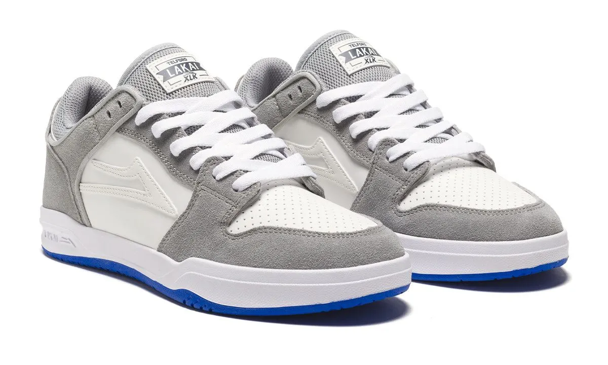 Lakai Telford Low Skate Shoes - Grey/Blue UV