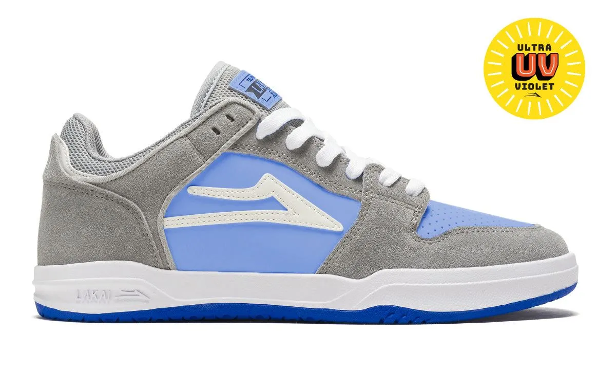 Lakai Telford Low Skate Shoes - Grey/Blue UV