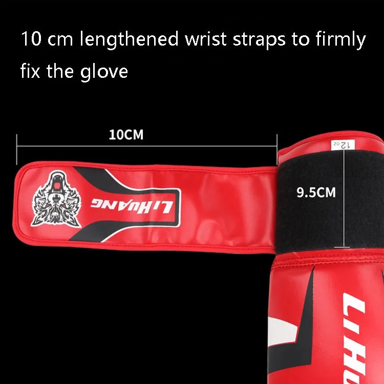 LIHUANG S1 Fitness Boxing Gloves Adult Sanda Training Gloves, Size: 12oz(Red)
