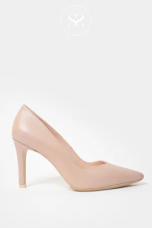 LODI RABOT NUDE LEATHER HEELS