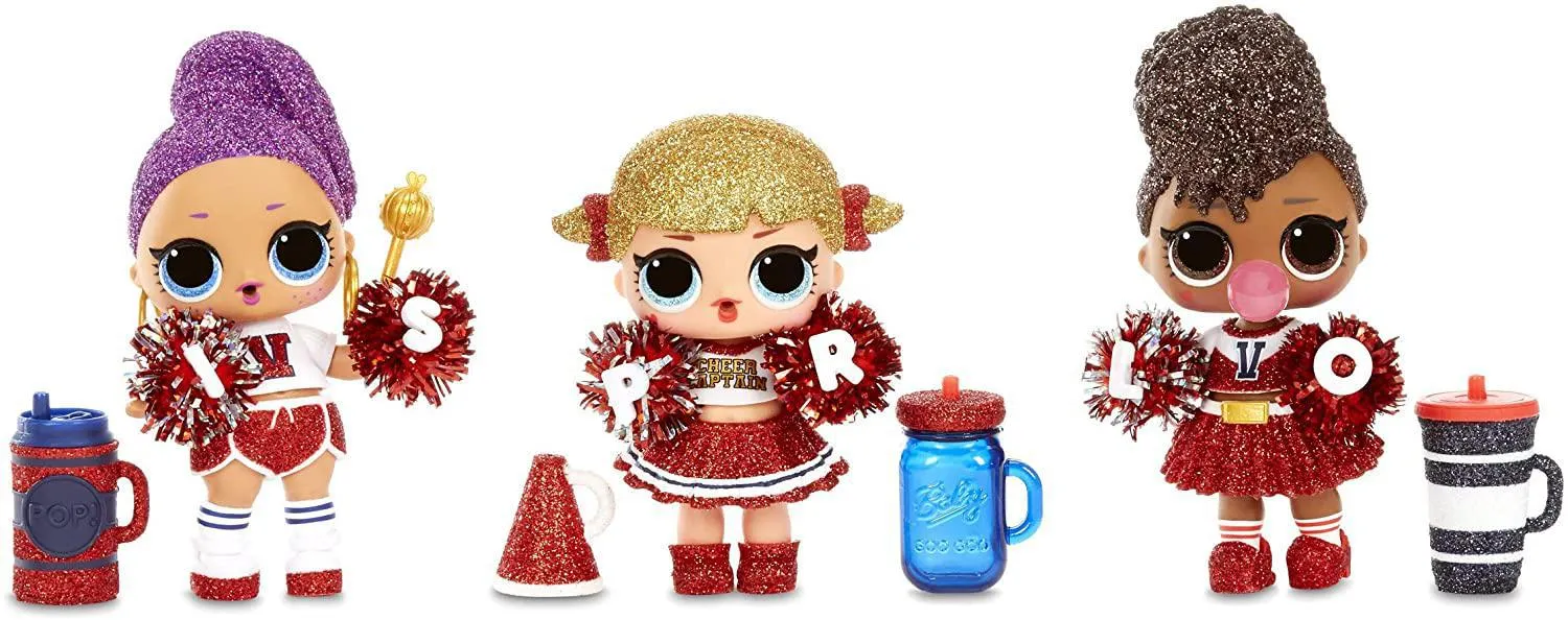 L.O.L. Surprise! All-Star B.B.s Sports Series 2 Cheer Team Sparkly Dolls with 8 Surprises