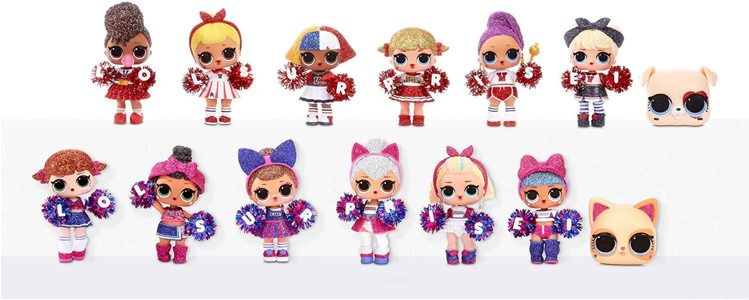L.O.L. Surprise! All-Star B.B.s Sports Series 2 Cheer Team Sparkly Dolls with 8 Surprises