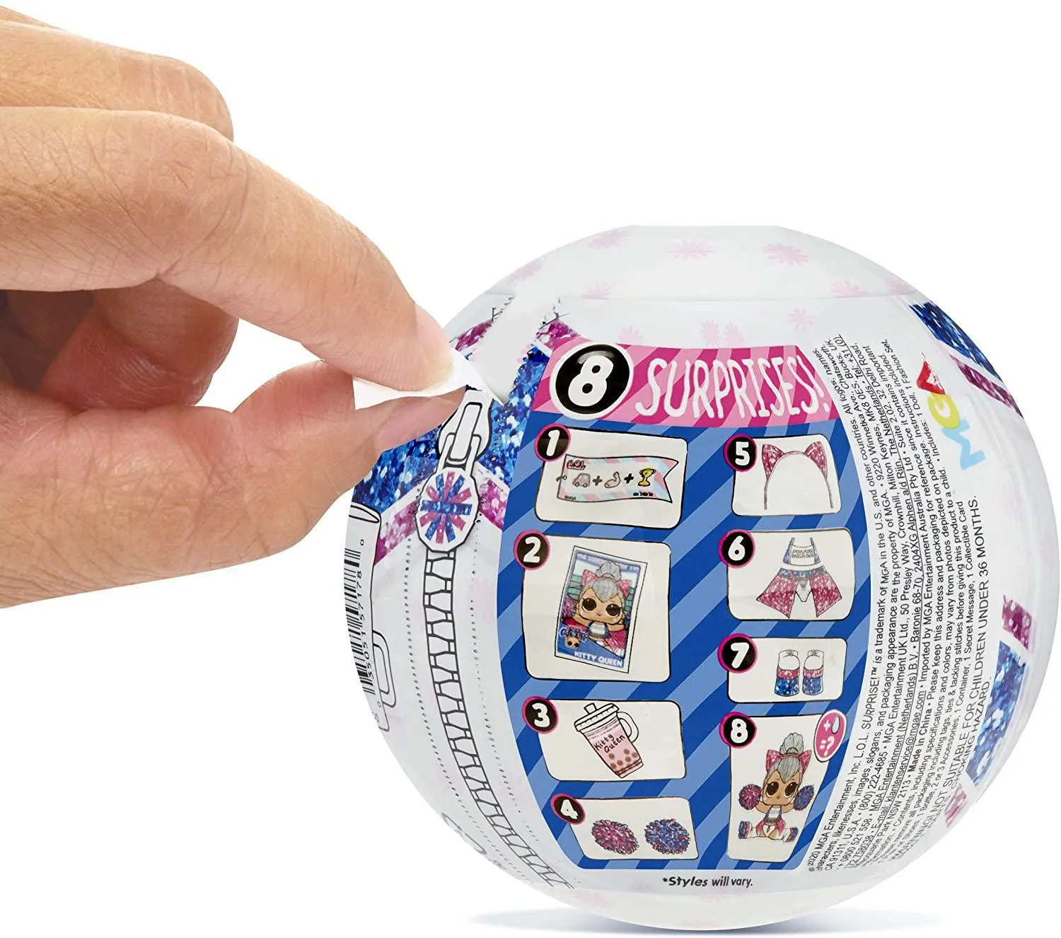 L.O.L. Surprise! All-Star B.B.s Sports Series 2 Cheer Team Sparkly Dolls with 8 Surprises