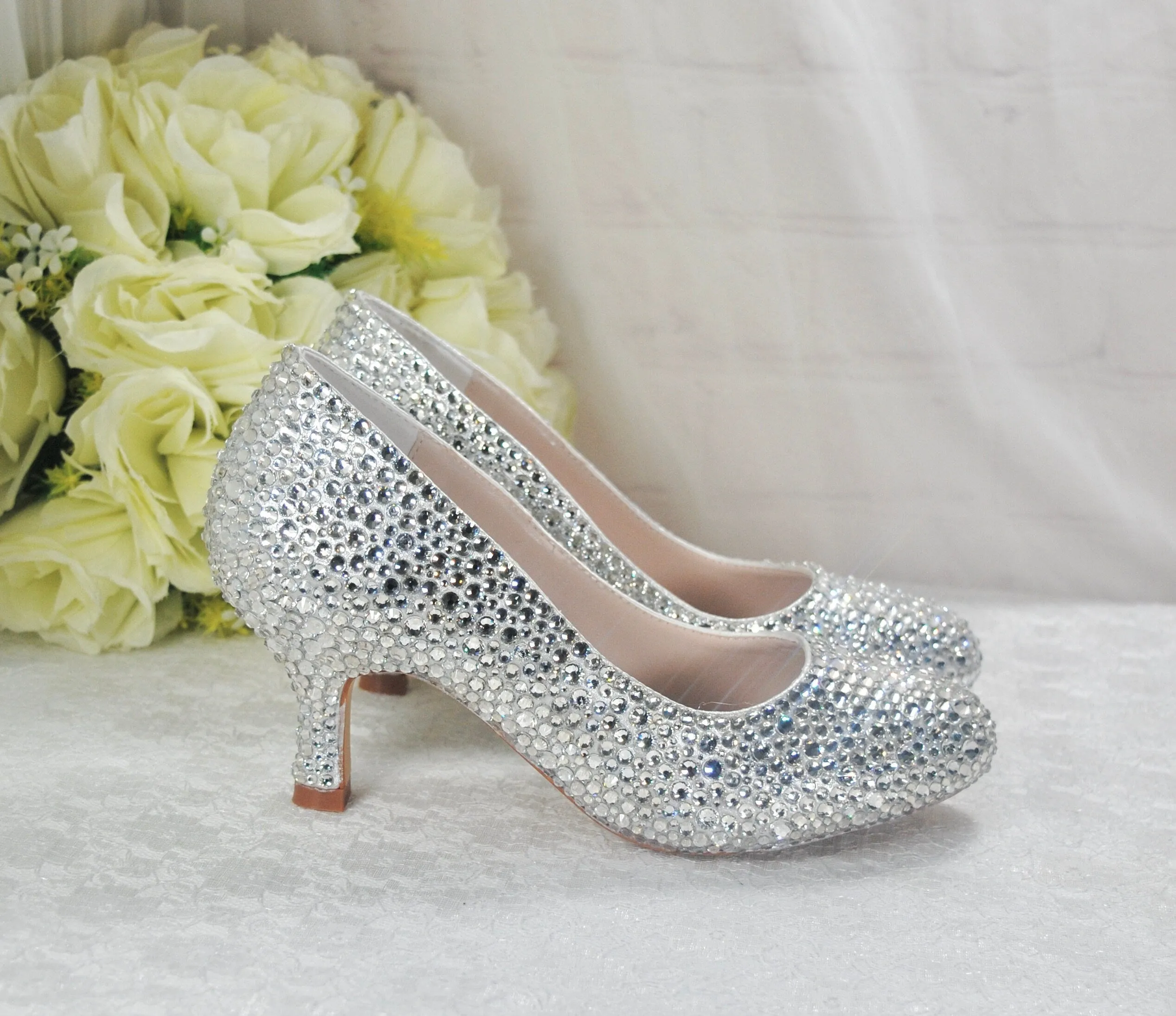 Low Heel Cinderella Shoes - UK2 / US5