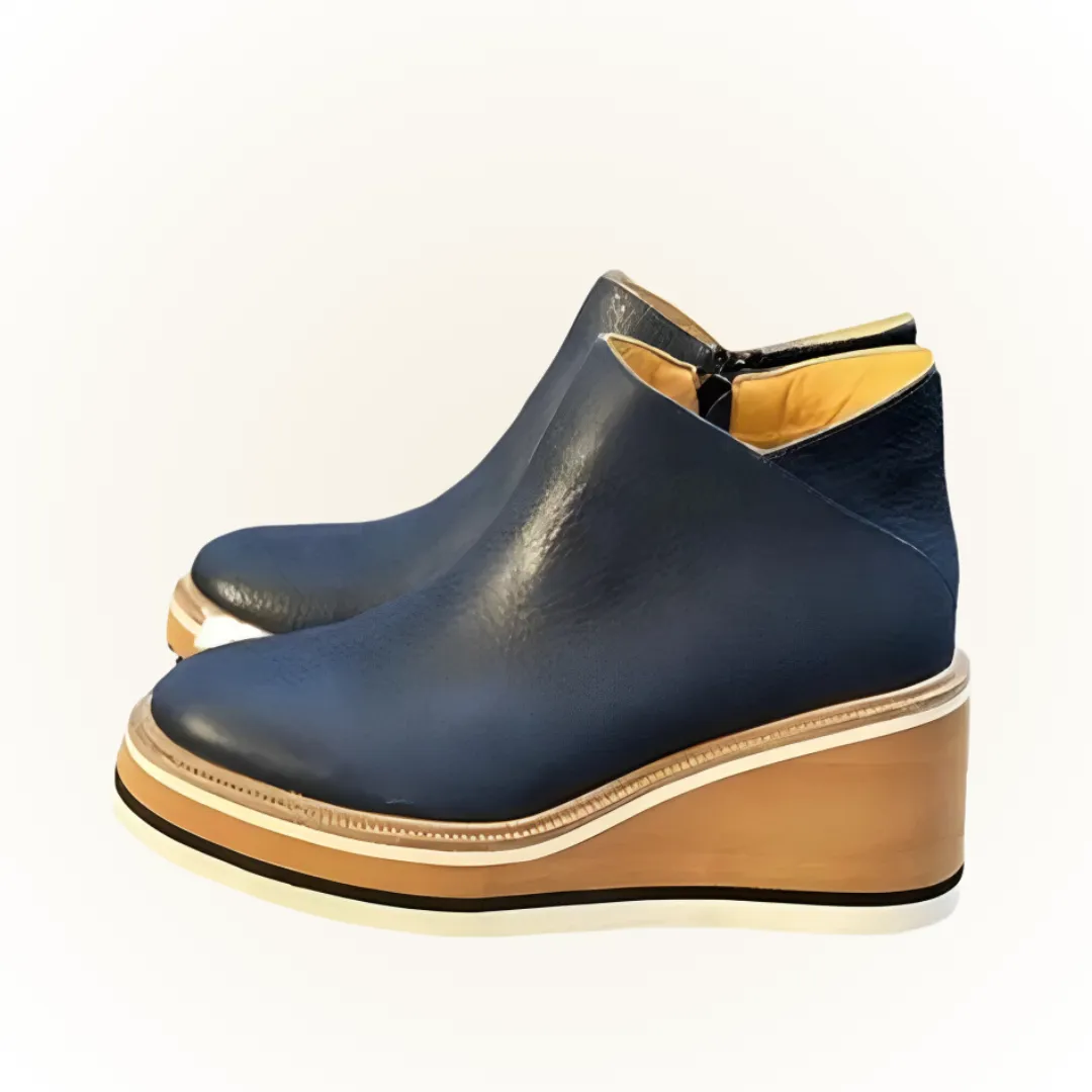 LUCY | Orthopedic Leather ComfortStep Ankle Platform Boots